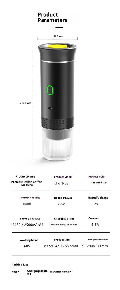 XFORZA BrewGo portable electric espresso maker